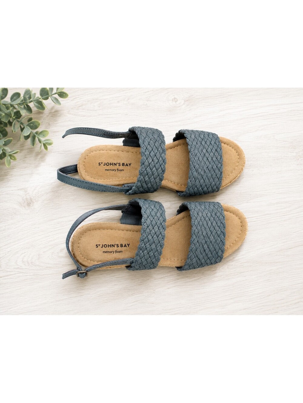 St. John's Bay Women's Wedge Sandals with Memory Foam, Size 7